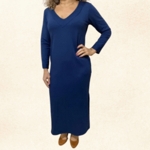 Vestido na malha retilínea